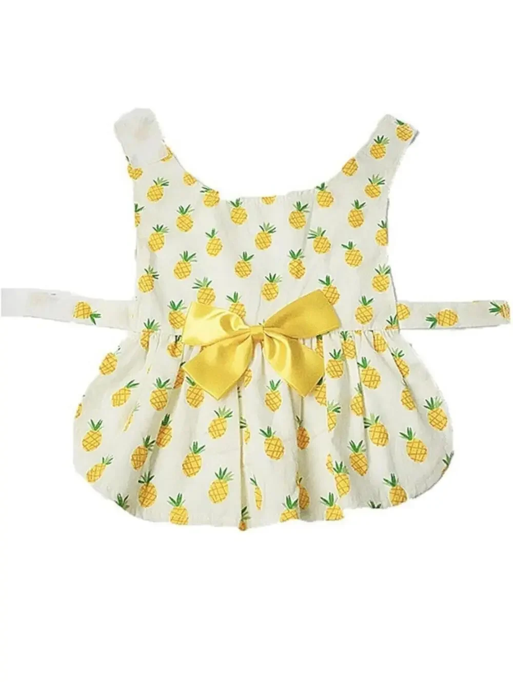 Yellow Ribbon Cute Fruit Pineapple Dog Dress Small Brand New